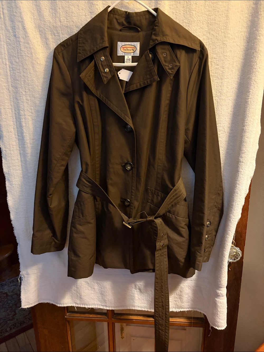 Talbots Beown Belted Trench Coat